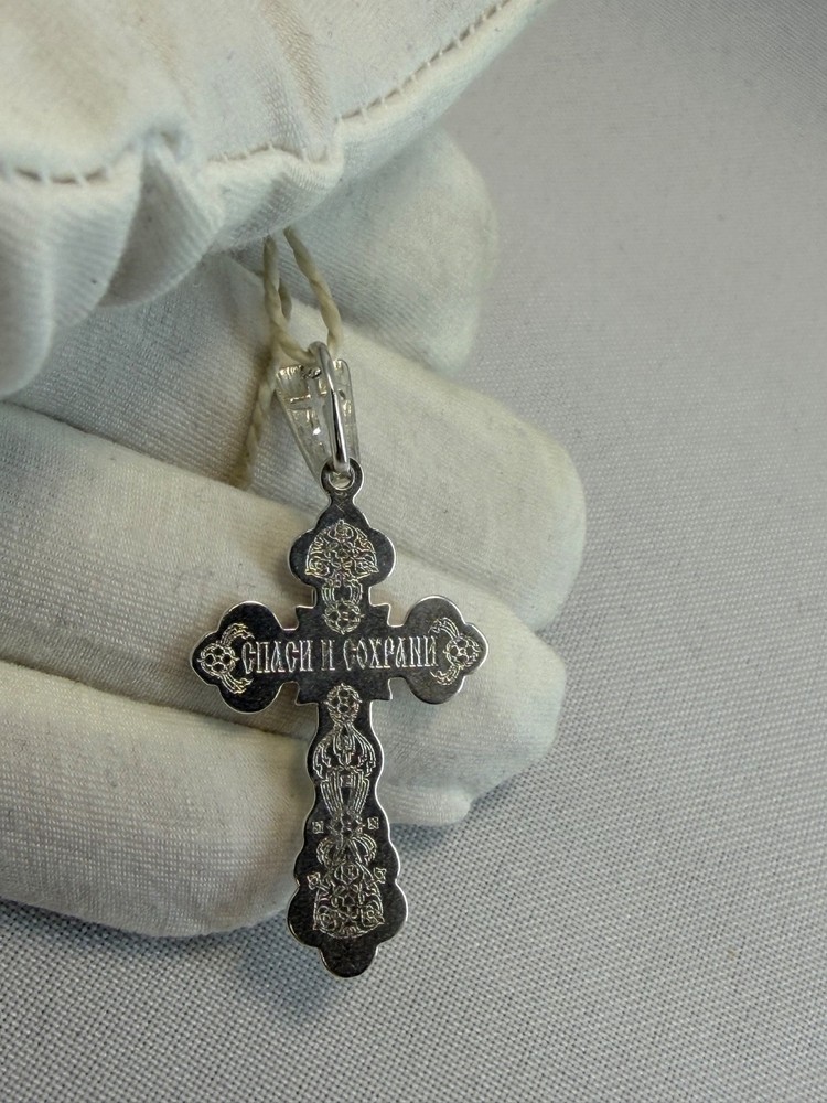 925 Sterling Silver Orthodox Cross 2.8g Style Save & Protect