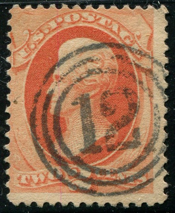 USA #183 Jackson 2c Bank Note Issue Fancy Cancel Postmark 1879 Stamp Used
