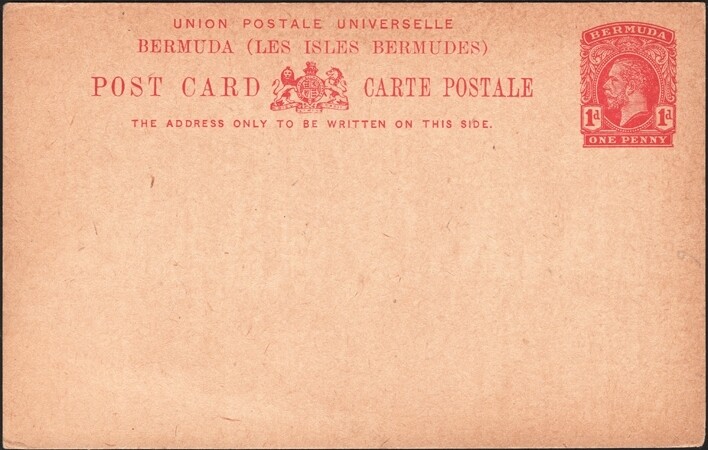 BERMUDA, 1912. Post Card  KGV H&G 15, Mint