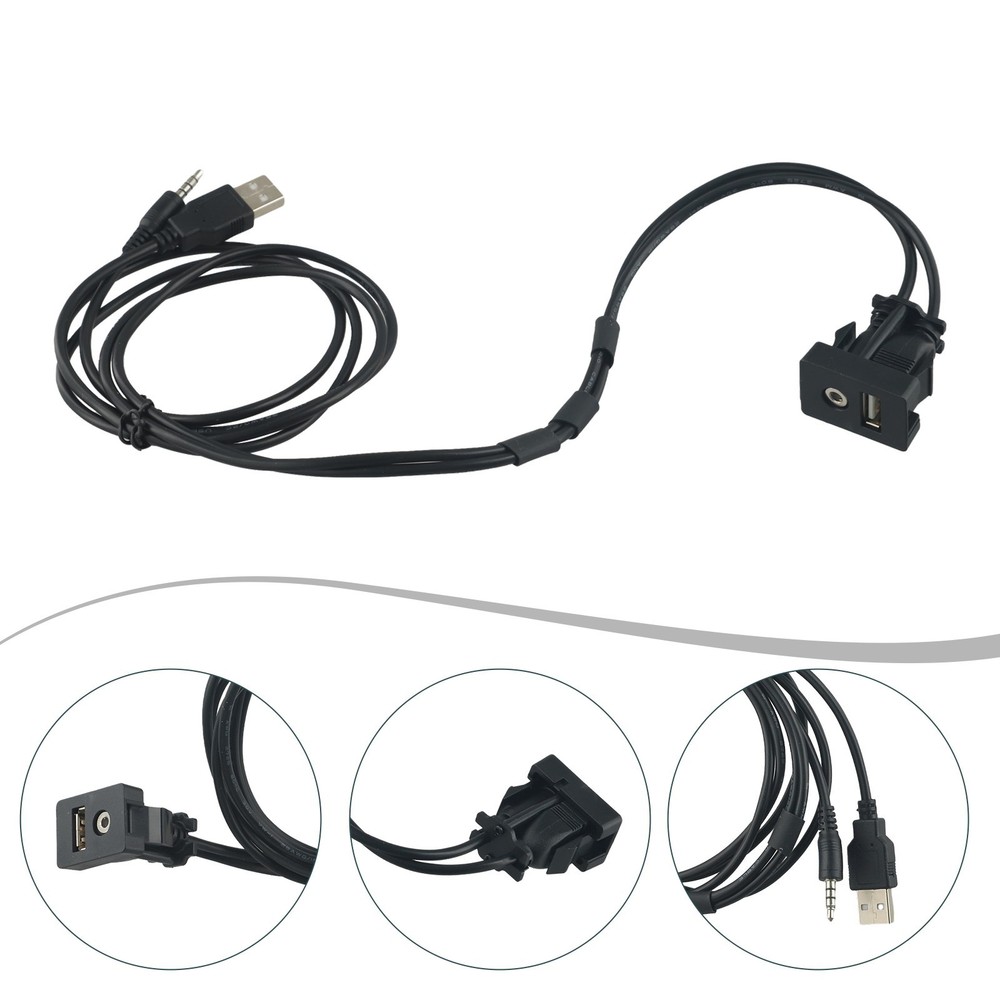 Wear Resistant Car USB AUX Panel Mount with High Speed Data Transmission