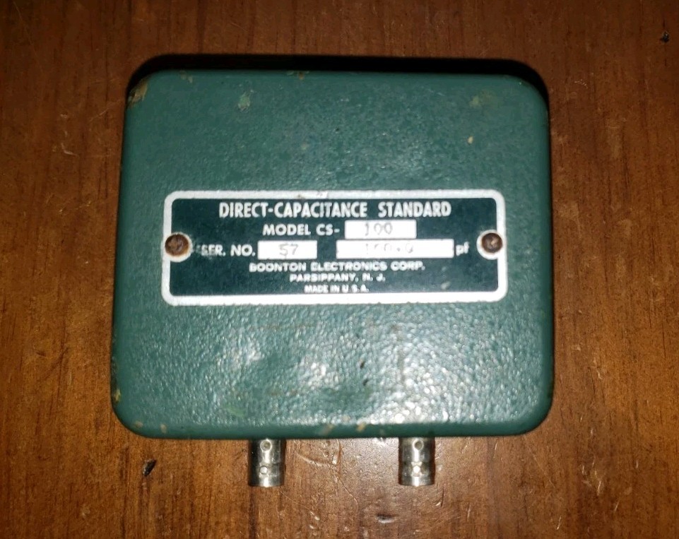 BOONTON CS-100 CAPACITANCE STANDARD, 100.0pF