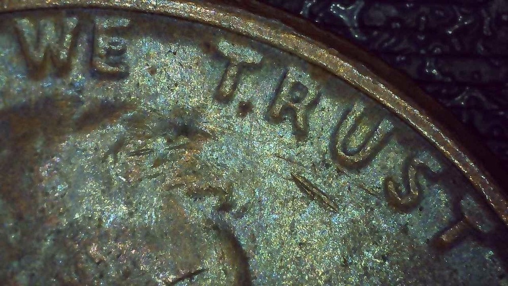 1974 D Lincoln Penny toned