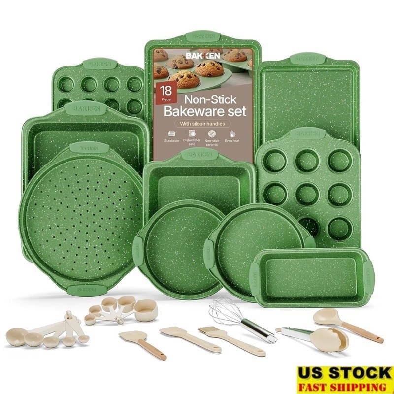 Nonstick Carbon Steel Bakeware Set Stackable Baking Pans Kitchen Tools