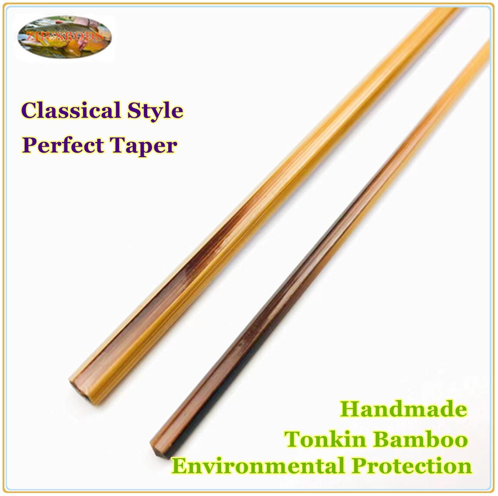 ZHUSRODS Flame Bamboo Spinning~Casting Rod Blank 1.3~2.4 m / 2 Sections