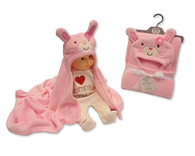 Baby Hooded Soft Fleece Wrap Blanket