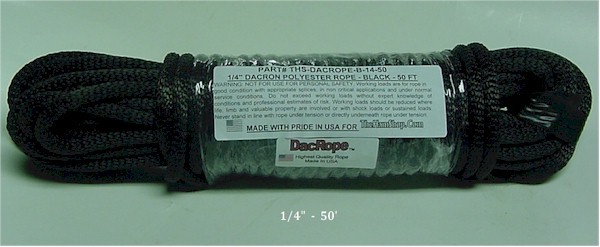 50' 1/4" 100% Dacron Polyester Antenna Support Rope Dipole & Wire Antennas
