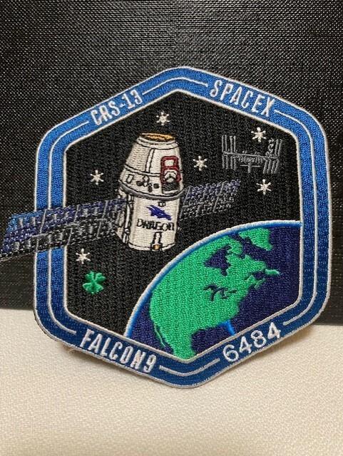 SpaceX Patch CRS-13- FALCON 9 Mission Patch for Satellite Launch Mission
