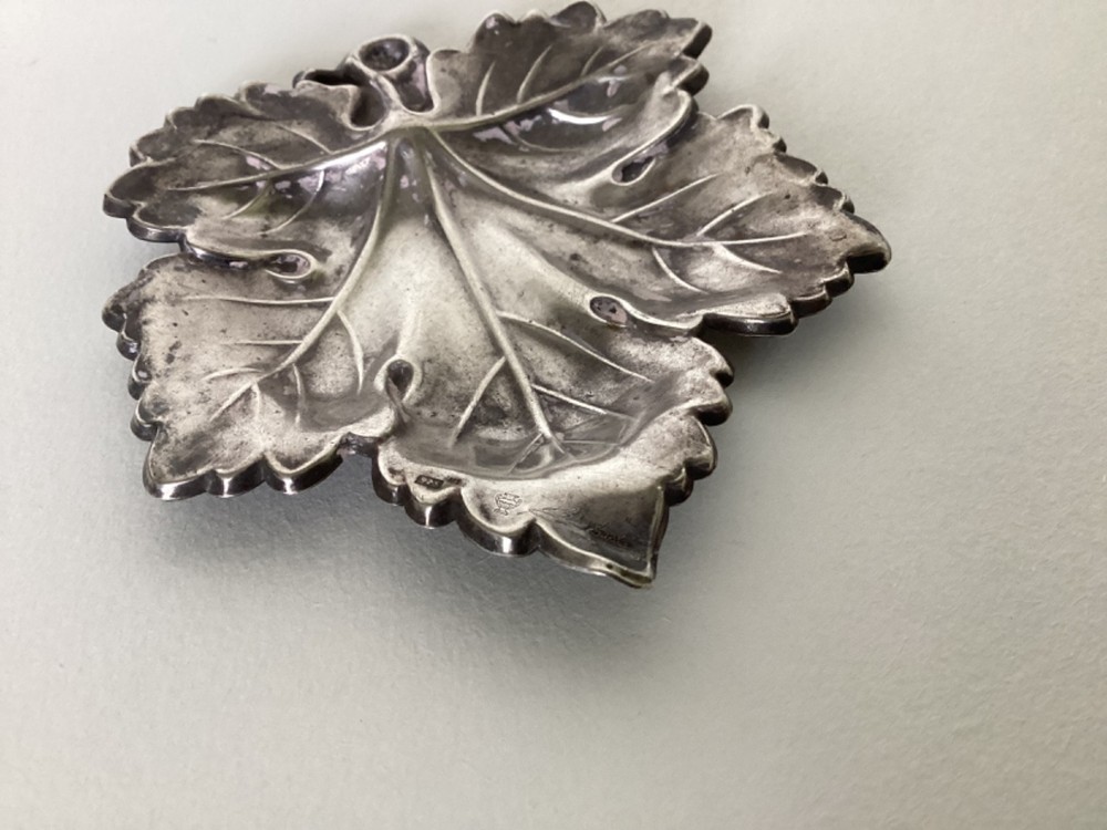 Sterling Silver Leaf Dish by Pedro Duran Spain