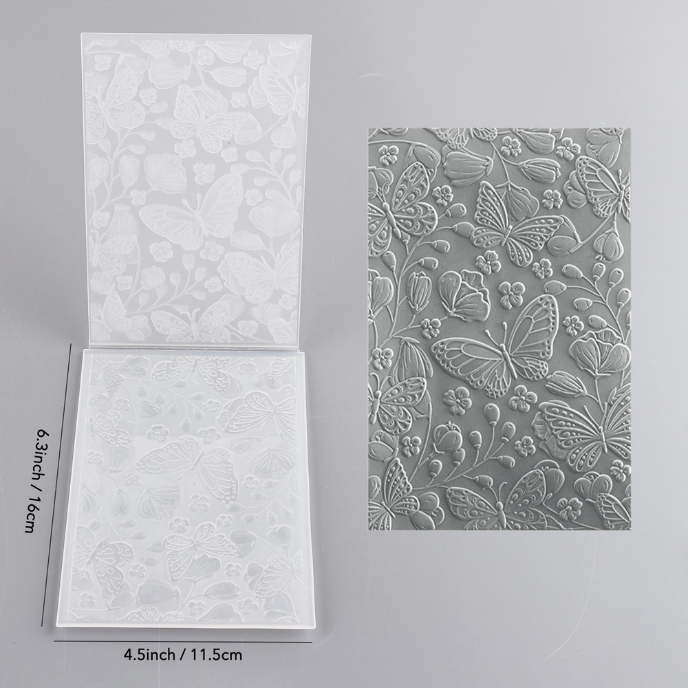 Butterfly Pattern 3D Embossing Folder for Add Texture Paper Crafting Card Making