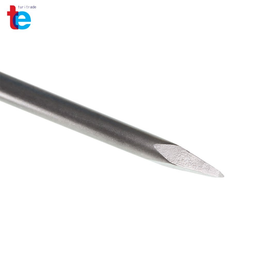 Concrete Drill Bit Set Includes Point Chisel + 20mm & 40mm Flat Chisel 6-Pack