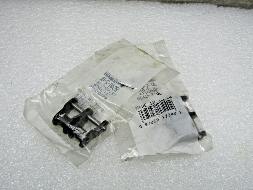(Lot of 2) 40-2 Roller Chain Offset Link