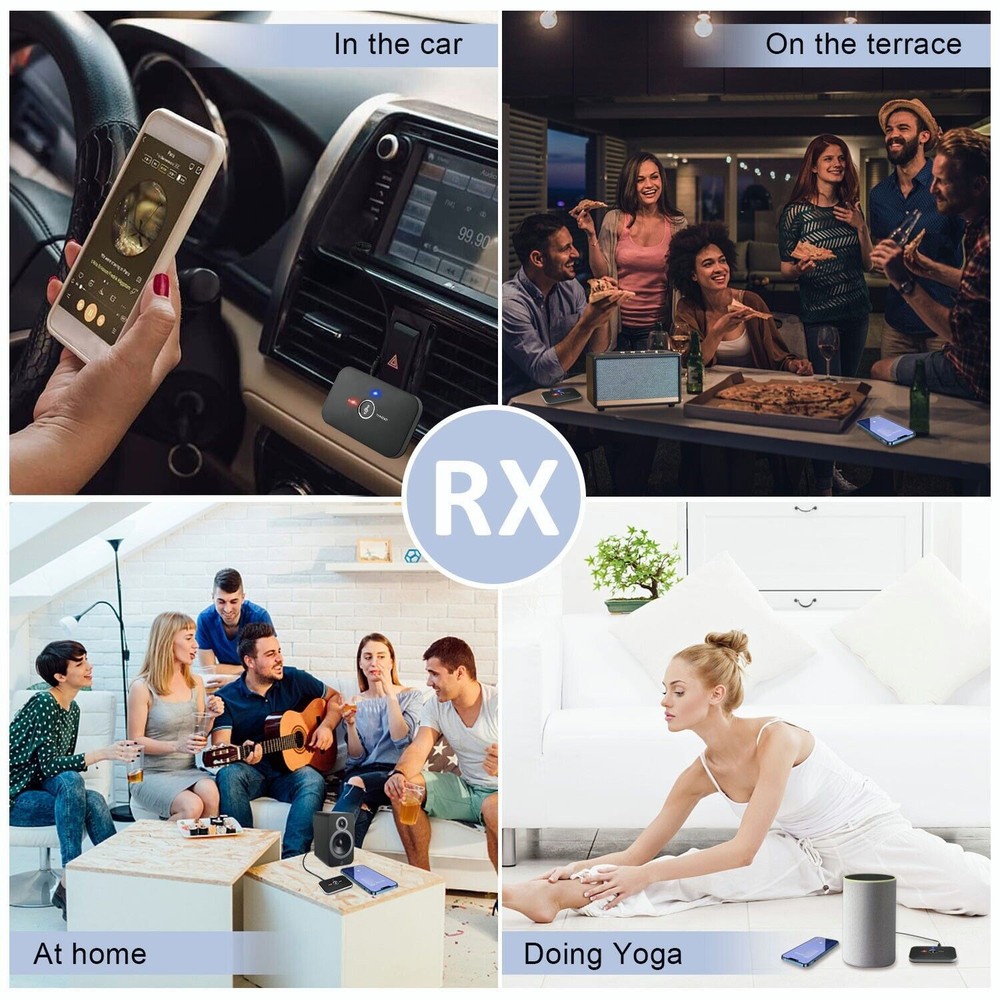 2in1 Bluetooth Transmitter & Receiver Wireless A2DP for Home TV Stereo Audio