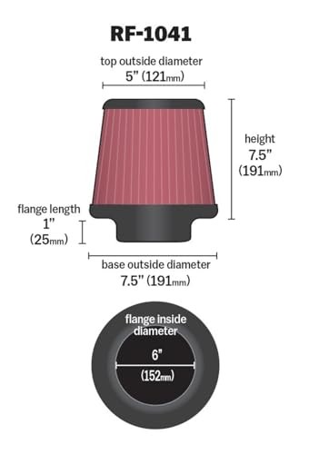 High-Flow Original Lifetime Universal Clamp-On Air Filter: High Performance,