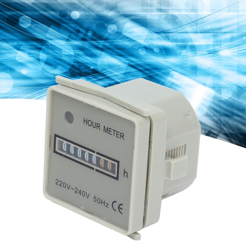 0.3W Hour Meter Mechanical Hour Counter Industrial Timer With Indicator HM‑