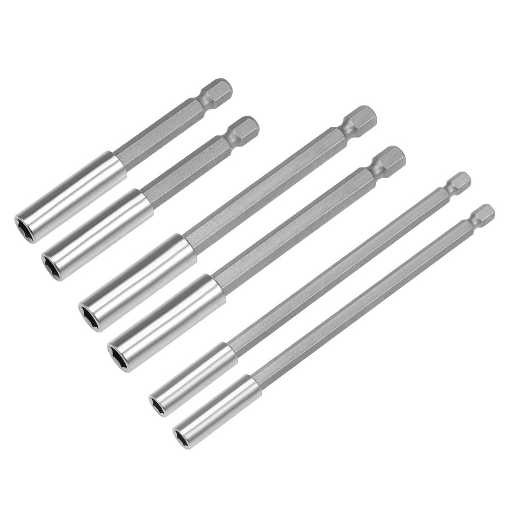 Magnetic Tip Extensions 3" 4" 6" Quick Release 1/4" Hexadecimal 6pcs