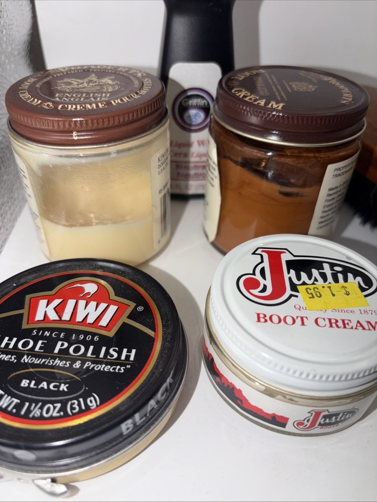 A Shoe Shining Kit with Different Materials