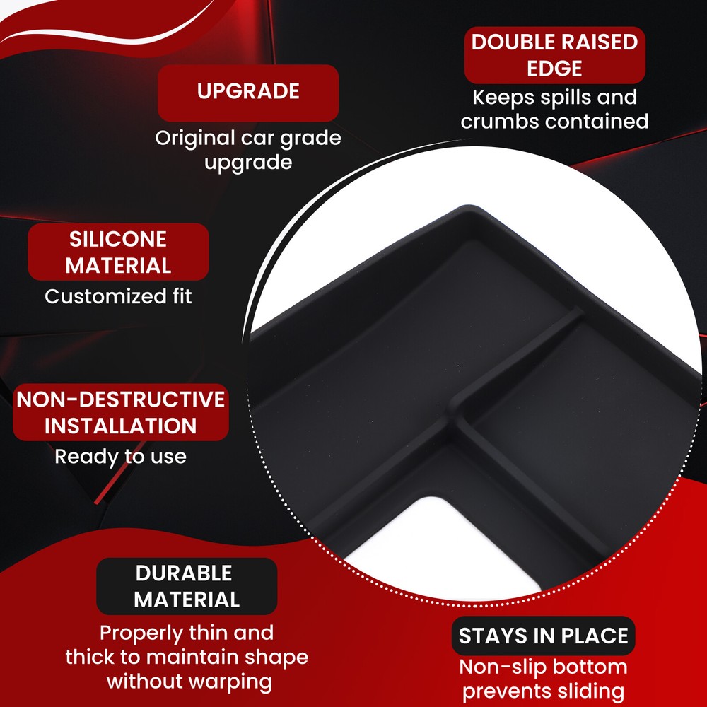 Silicone Black Central Control Gear Side Storage Box For Range Rover Evoque 2024