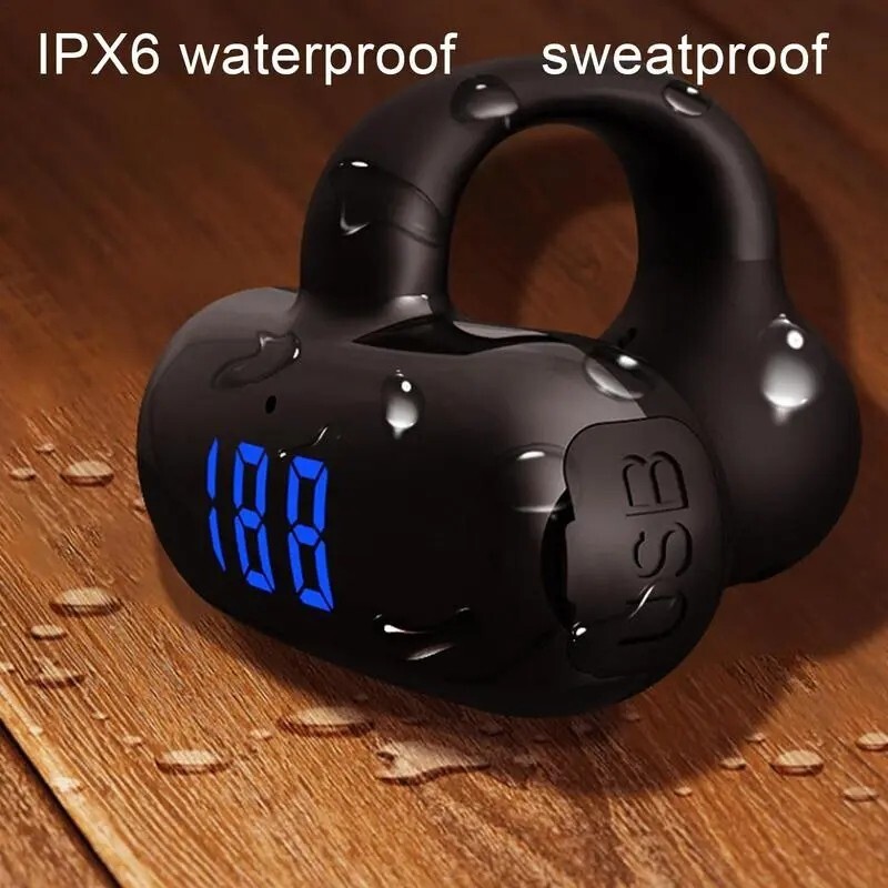 Wireless Bluetooth 5.3 Earpiece Driving Trucker Headset Earbuds Noise Cancelling