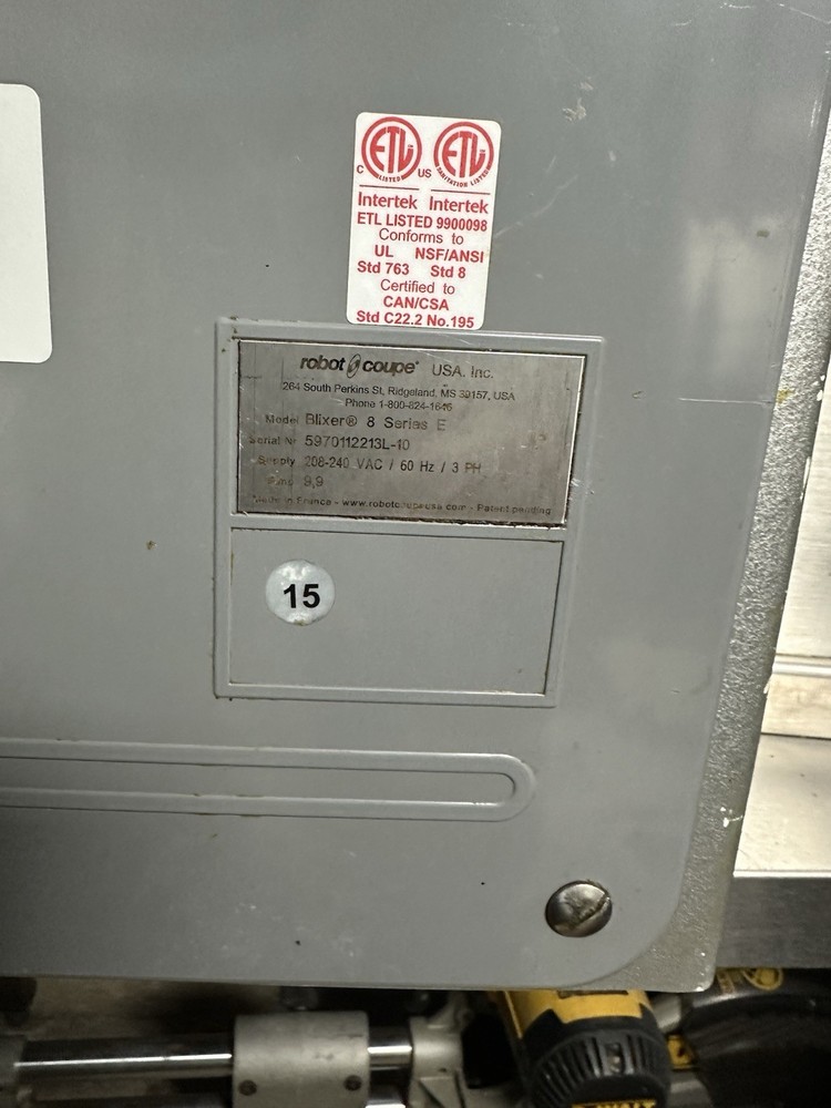 Robot Coupe Blixer 8 Series E Batch Bowl Processor 8L Commercial Food Processor