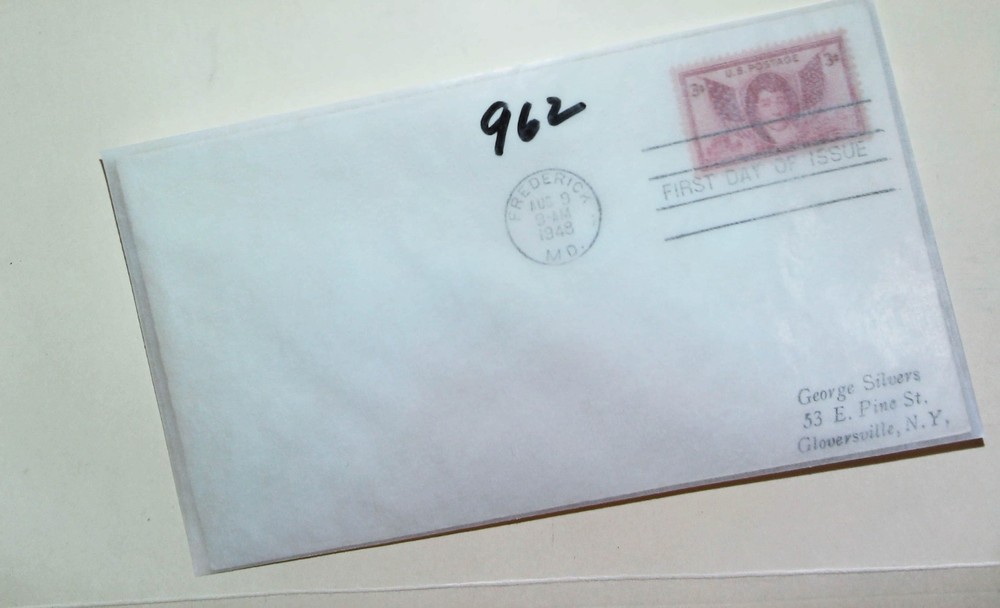 U. S. FDC - 962 - Francis Scott Key - no cachet -comb. ship!