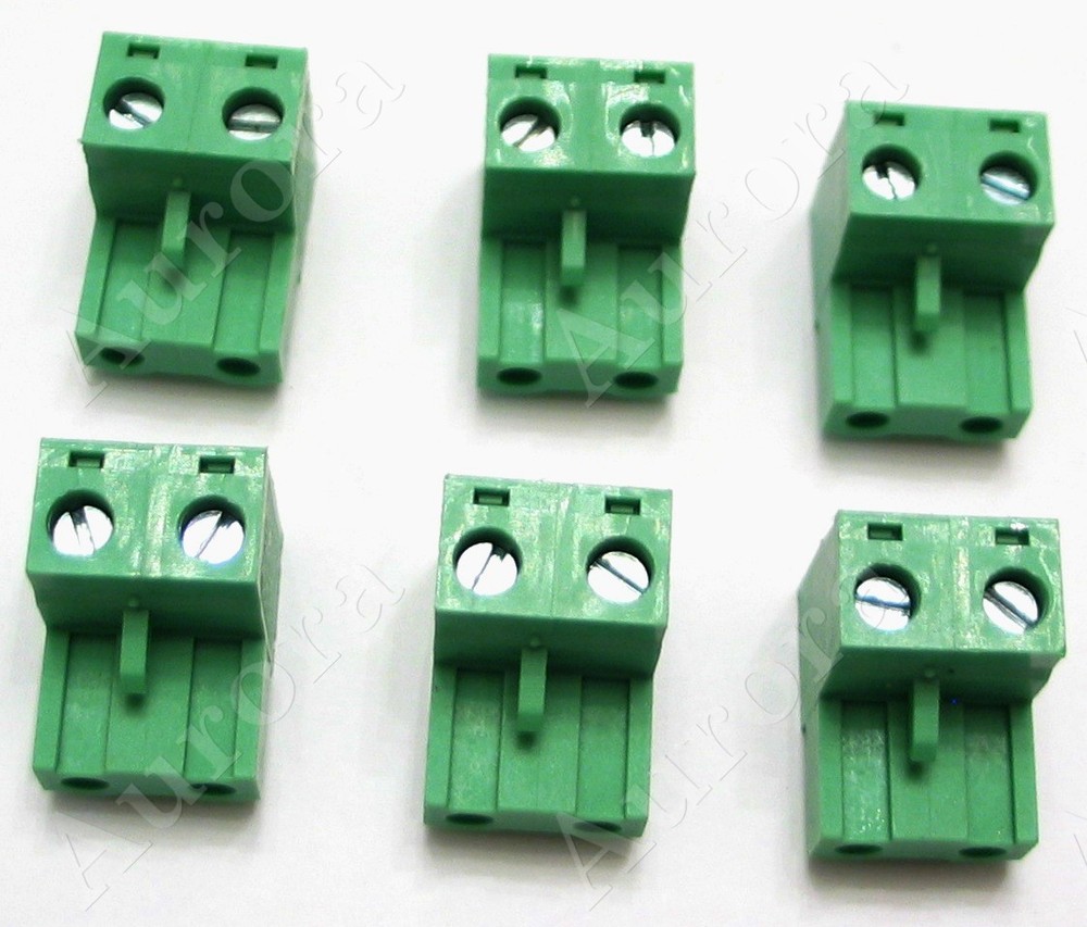 (6) 2 Pin /Pole - 7.62mm - Pluggable Connector - Terminal Block - Phoenix Plug