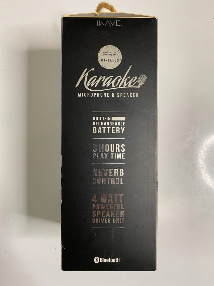 IWAVE Karaoke Microphone & Speaker Bluetooth Wireless Rechargeable Sync & Sing