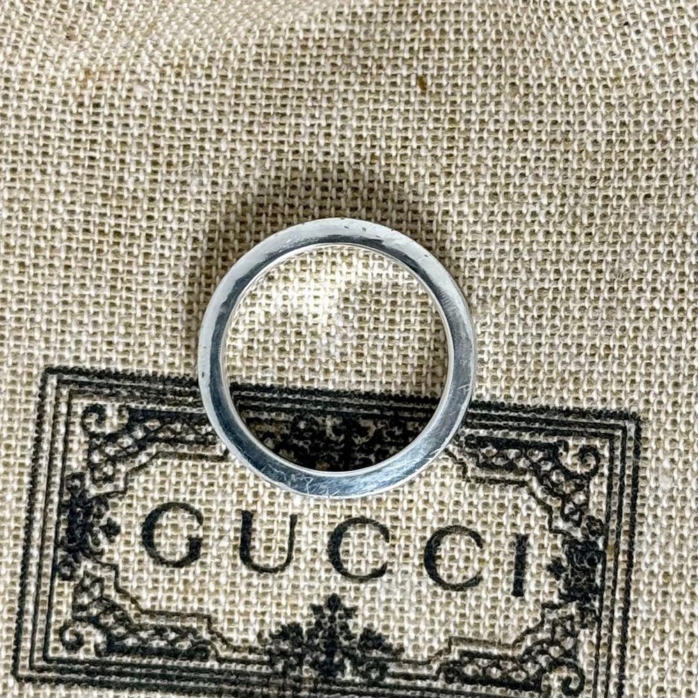 Newly Polished GUCCI Ghost Ring, Size 9, Narrow Type.