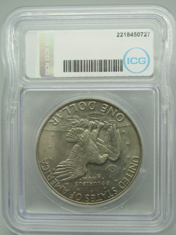 1972 Type 1 Reverse Eisenhower 'Ike' Dollar ICG MS 64