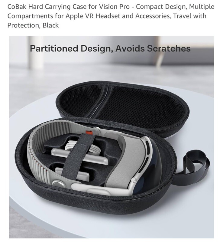 Hard Carrying Case For Vision Pro Multiple Compartment For Apple Vr