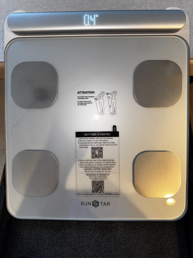 New! RunStar Advanced Body Comp Smart Scale, Full Body Scan 28 Components