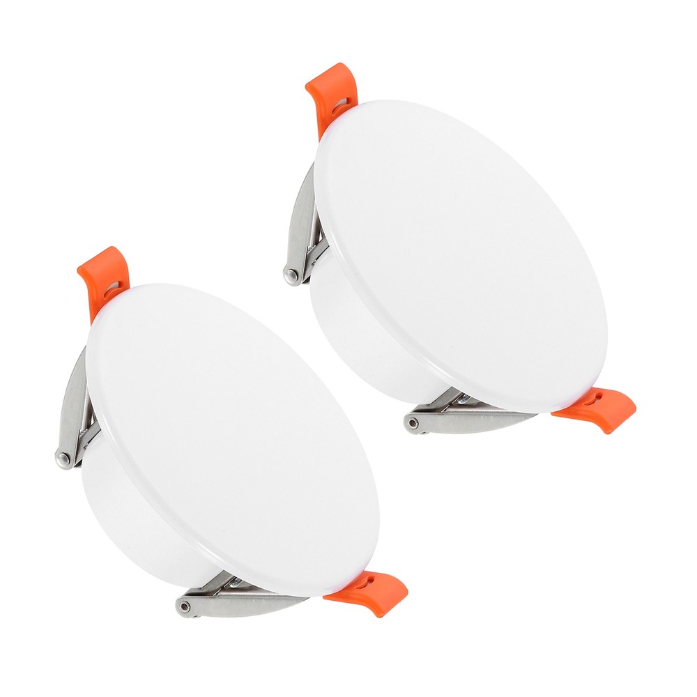 2Pack 3.7" Spring Ceiling Cover Plate Suitable for 2.2-3.4 " Round Hole, White