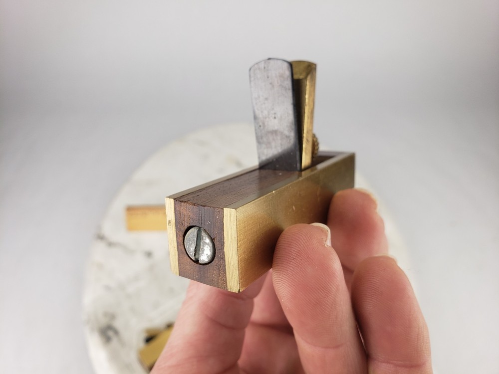 3pc Mini Brass Plane Set Solid Brass & Hardwood Construction #97545 Windsor