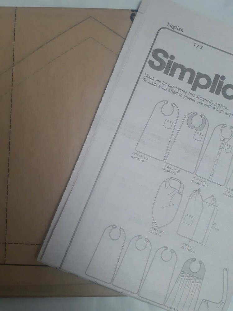 Bib Adults Feeding Simplicity Sewing Pattern R11306 Adaptive Lap Protector Easy