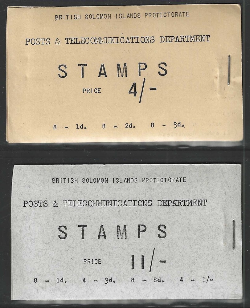 Solomon Islands, Stanley Gibbons #SB1-SB2, Complete Unexploded Booklets