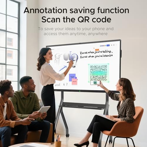 65'' Smart Board,Electronic Interactive White Board with 4K Touchscreen