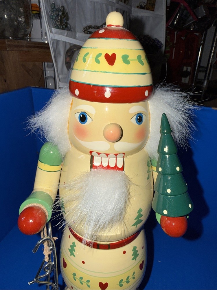 Vtg 2003 Wooden Limited Edition Nutcracker! 13.5” Missing Sleigh Has Runners!