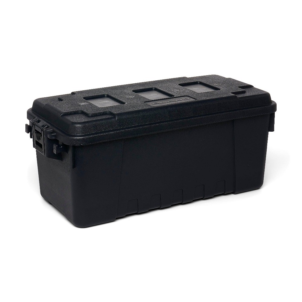 Trunk, Black, 17-Gallon Lockable Storage Box