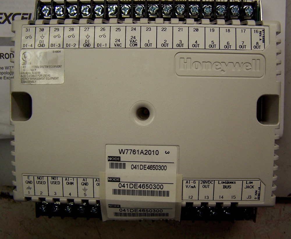 NEW HONEYWELL EXCEL 10 REMOTE INPUT/OUTPUT DEVICE 24 VAC W7761A2010