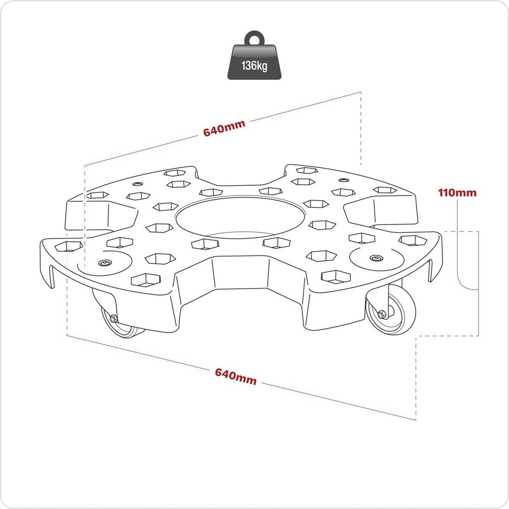 Sealey STR006 Tyre Storage/Transport Dolly