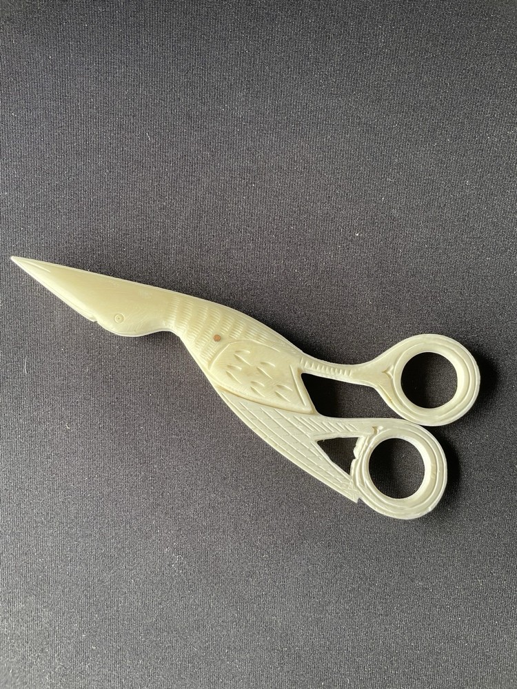 Handcrafted Buffalo Bone Decorative Scissors 6.5" Waldon Pond Style