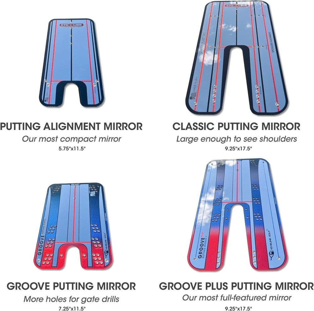 Portable Alignment Mirror for Golf - Perfect Your Stroke and Technique!
