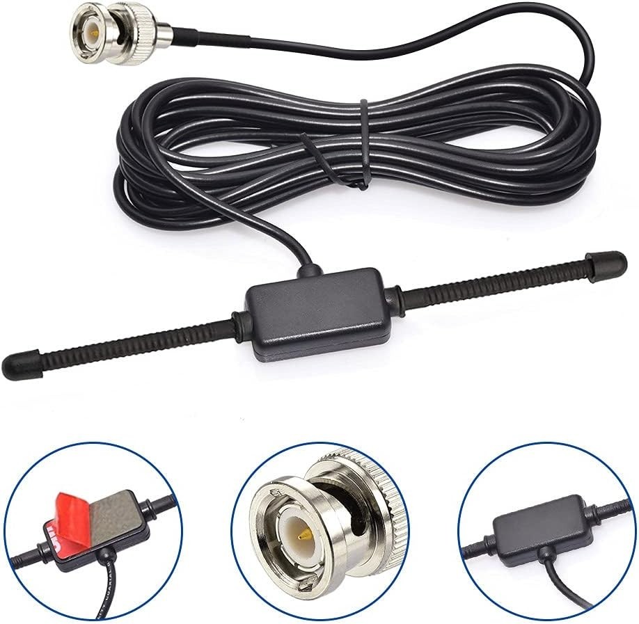 Compact VHF UHF Vehicle Scanner Antenna with 3m Cable - Easy Adhesive Install