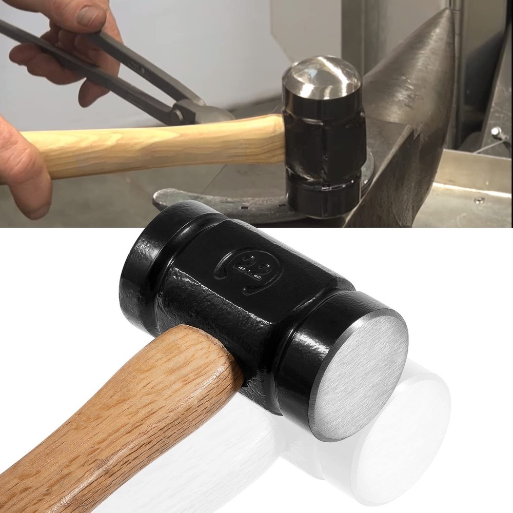 36oz Blacksmith Farrier Rounding Hammer Tool For Blacksmithing Forged Tools.