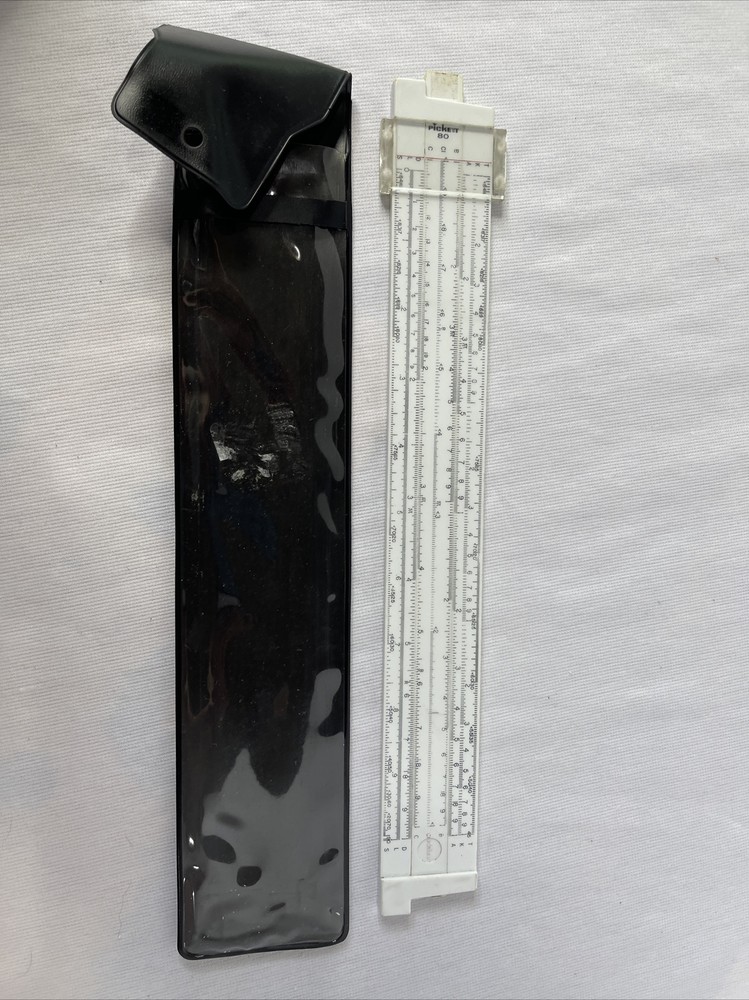 Pickett 80 Basic Student Trig Slide Rule w/ Case