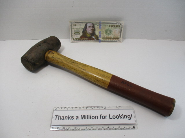 AFCO Brass Head Hammer 3 Pound Brass with a Solid Handle Three # EC