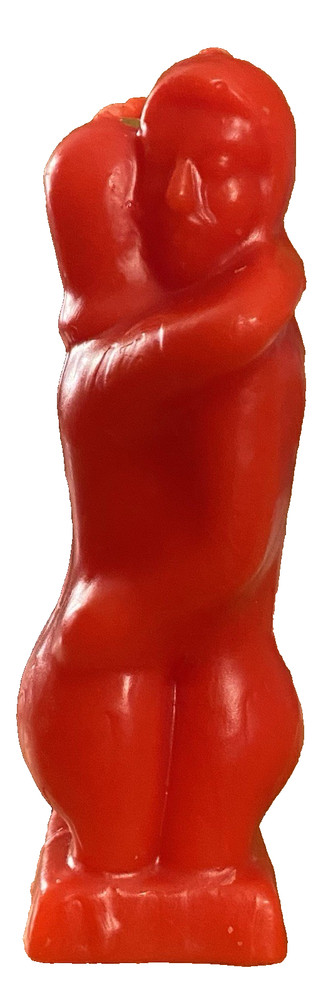 5 Inch Red Hugging Lovers Figure Candle