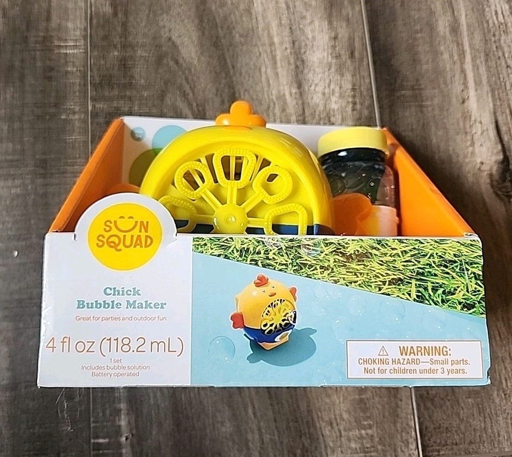 Sun Squad Chick Bubble Maker - New In Box, Bubbles Included!