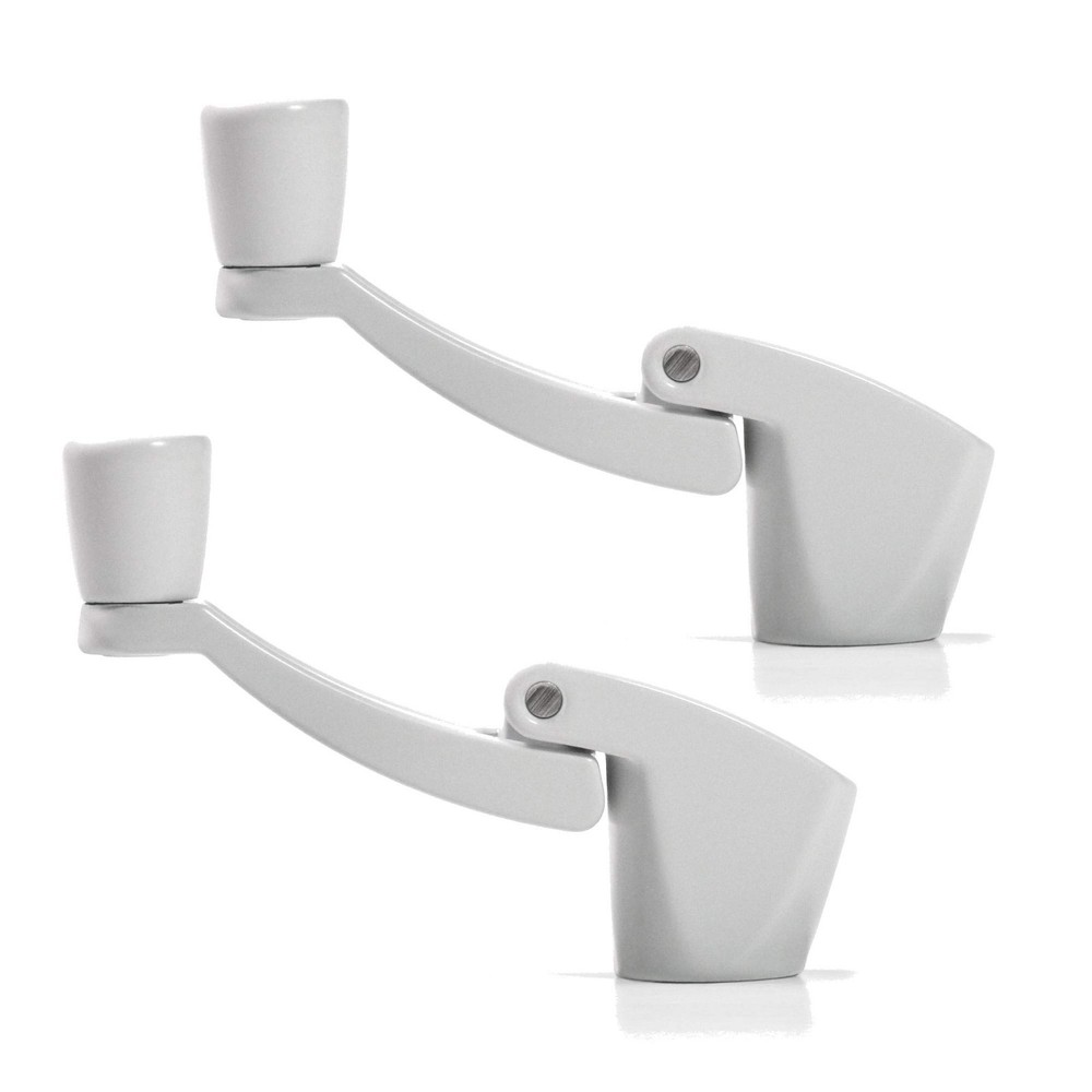 Folding Window Crank Handle 11/32” Spline, White, 2-Pack - Easy Installation & D