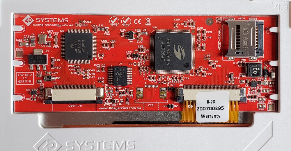 1 PC 4D Systems gen4-uLCD-43DT 4.3" Display Resistive Touch