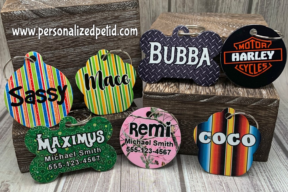 Bone Shaped Pet ID Name Tag Extra Large XL | Personalized Custom Made to Order